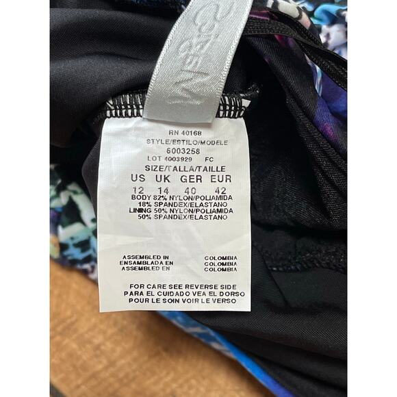 Womens MAGICSUIT Claudia Boa Green Blue Pink Snake‎ Halter Bathing Suit Size 12 - Picture 10 of 10